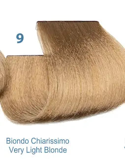 9 Dressing sin amonia color Silky Rubio Muy Claro