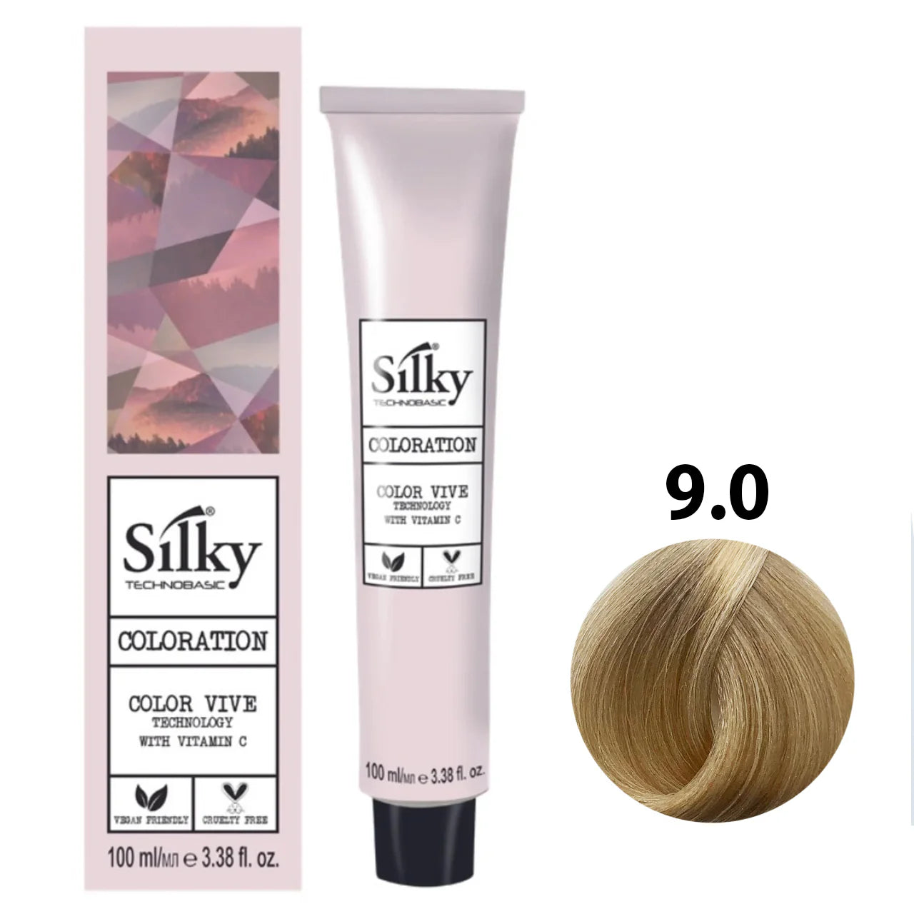 9.0 Color Silky Rubio Clarisimo intenso