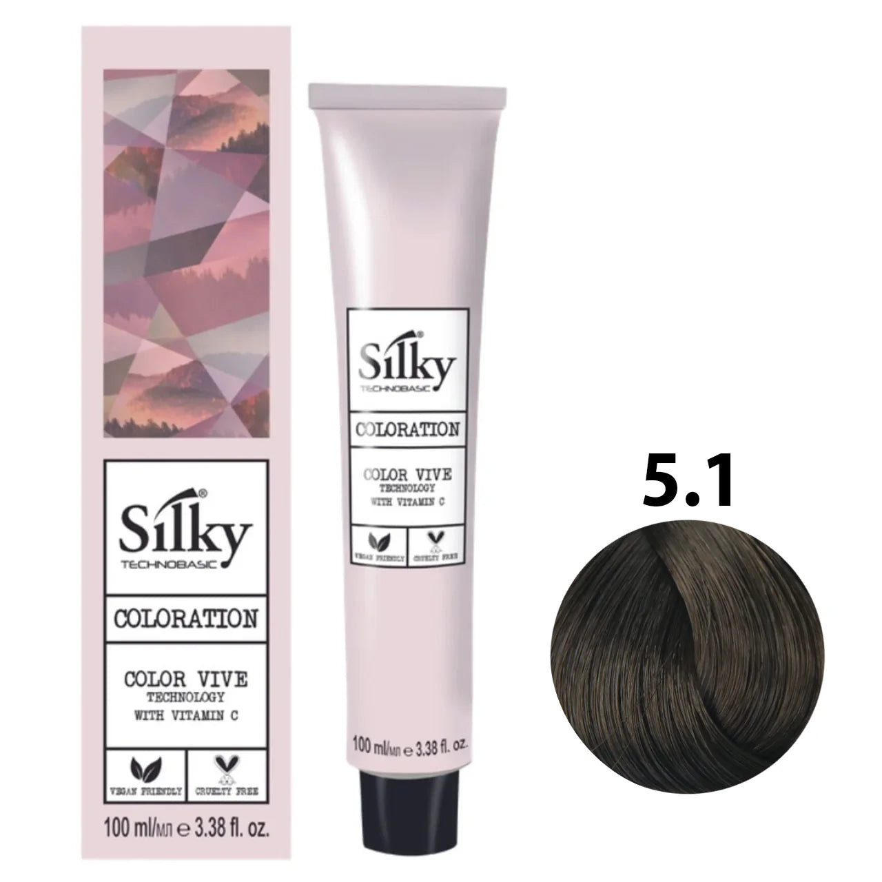 5.1 Color Silky Castaño Claro ceniza