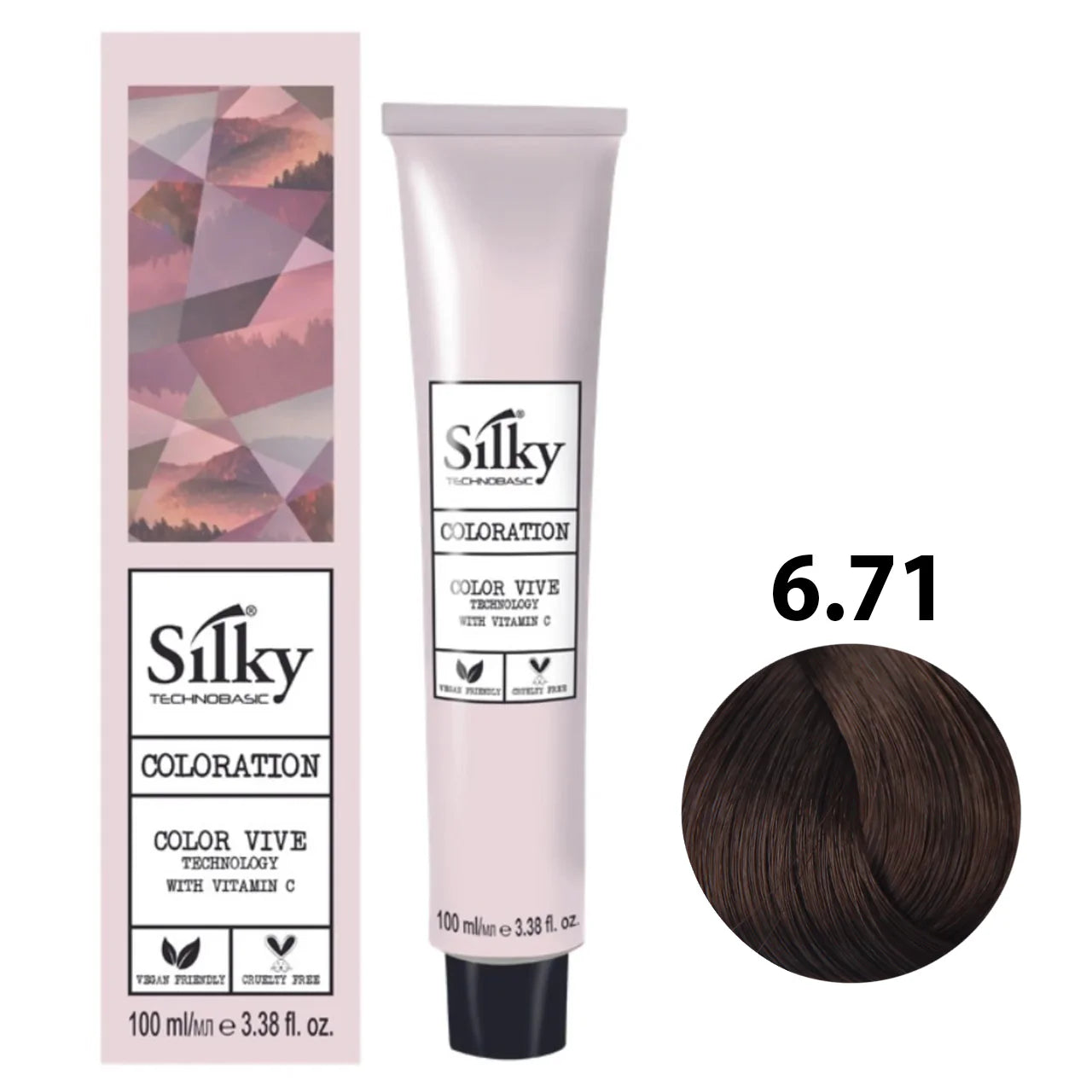 6.71 Color Silky Rubio oscuro marron ceniza