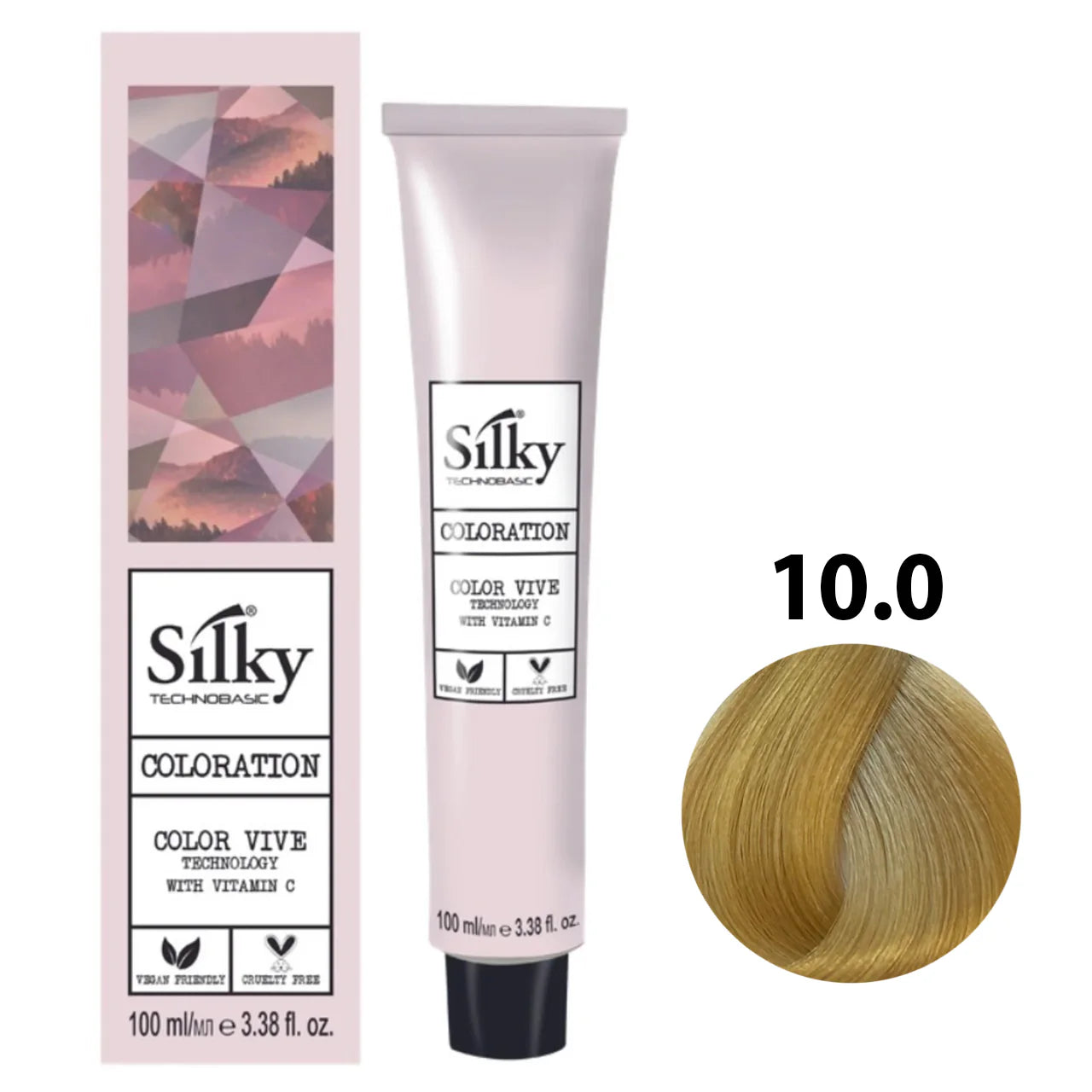 10.0 Color Silky Rubio Muy claro extra intenso