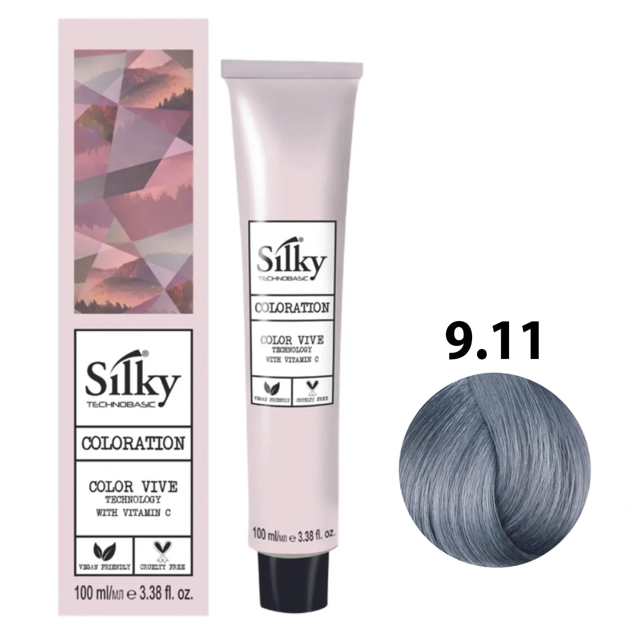 9.11 Color Silky Rubio muy claro ceniza intenso