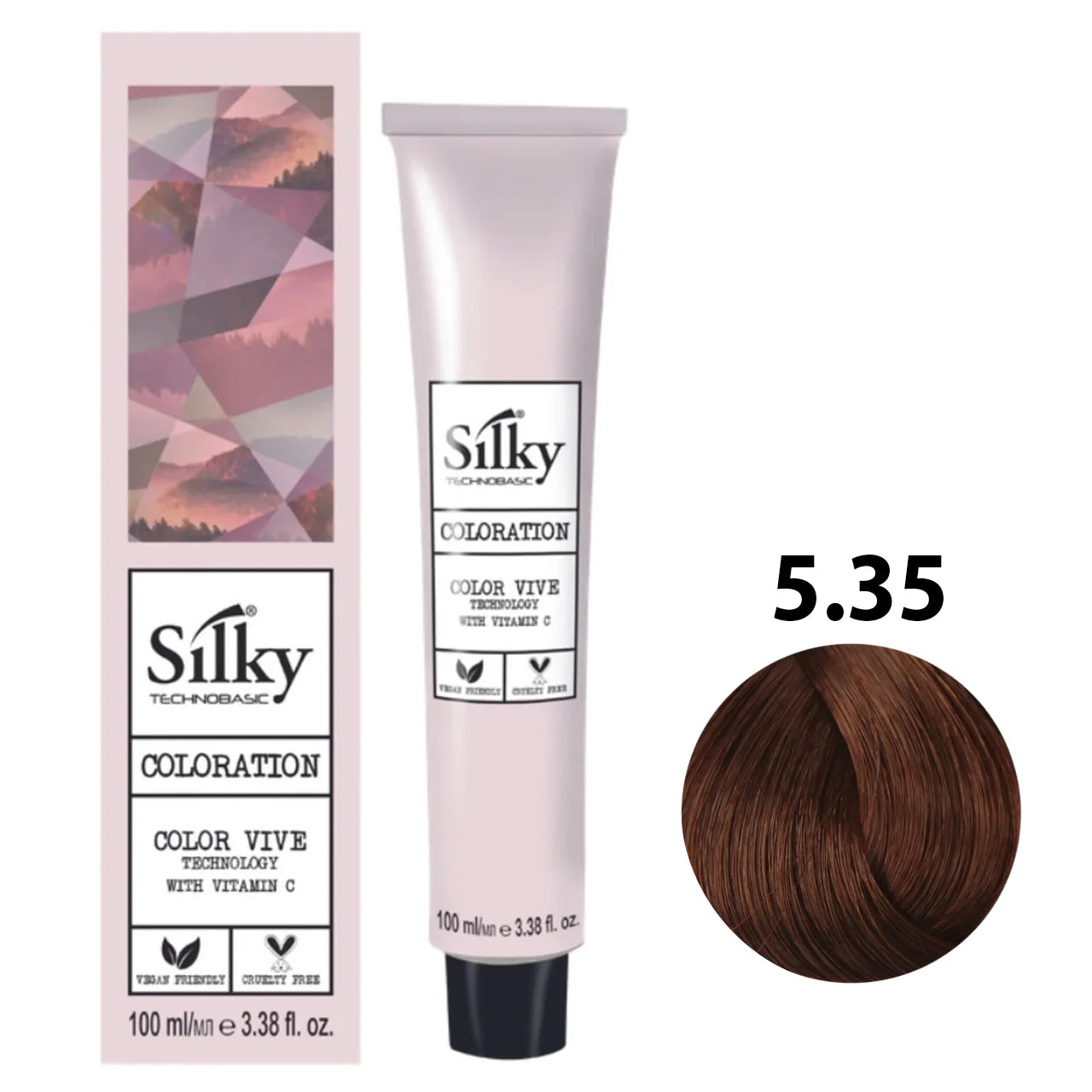 5.35 Color Silky Castaño claro dorado caoba