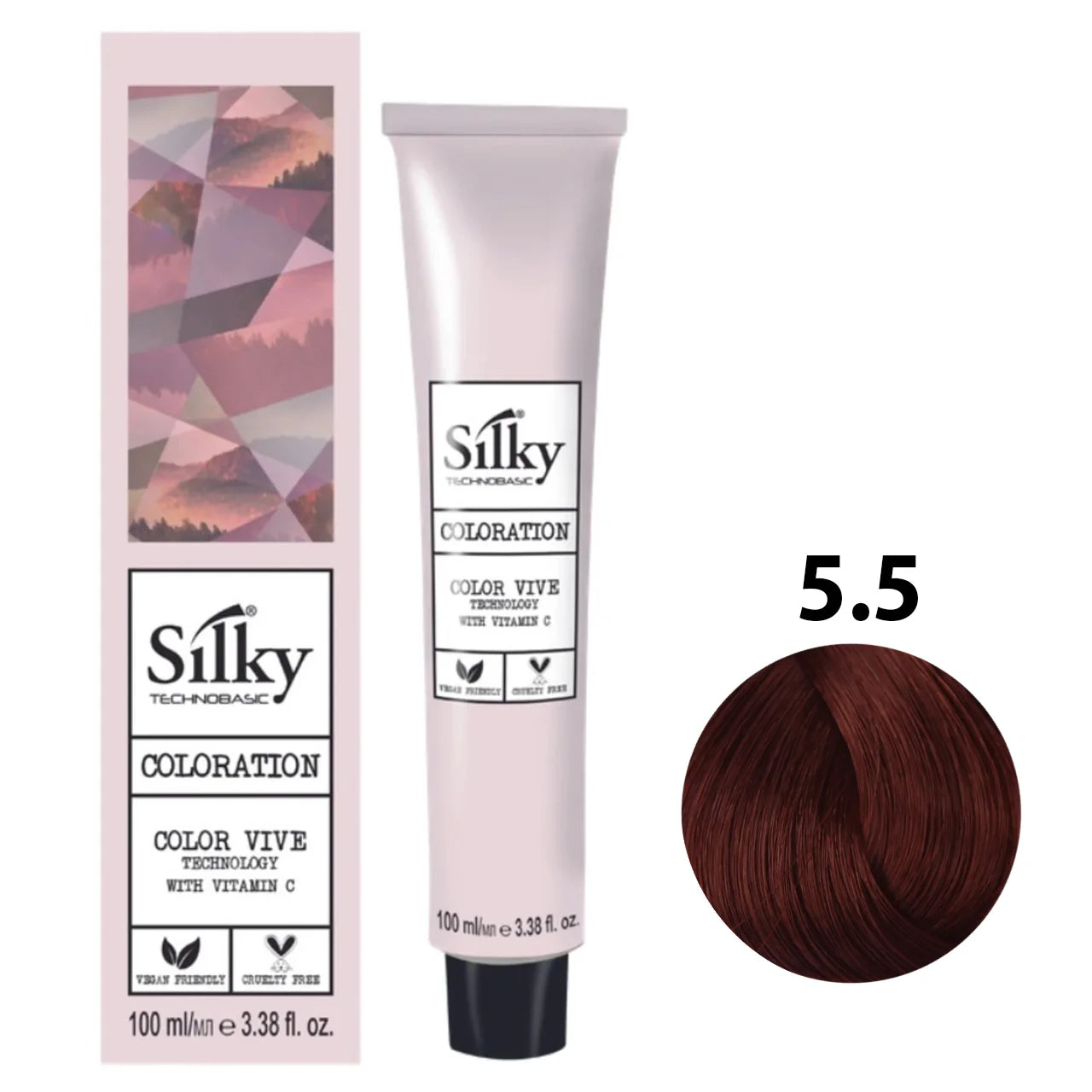 5.5 Color Silky castaño claro caoba