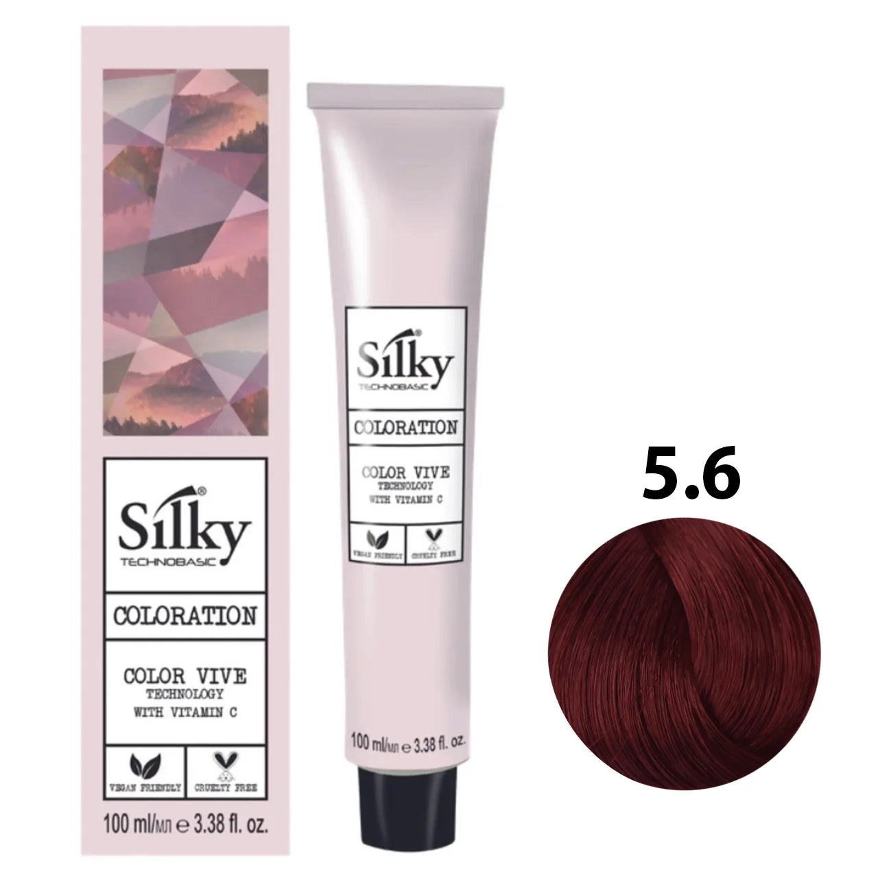 5.6 Color Silky castaño claro rojo