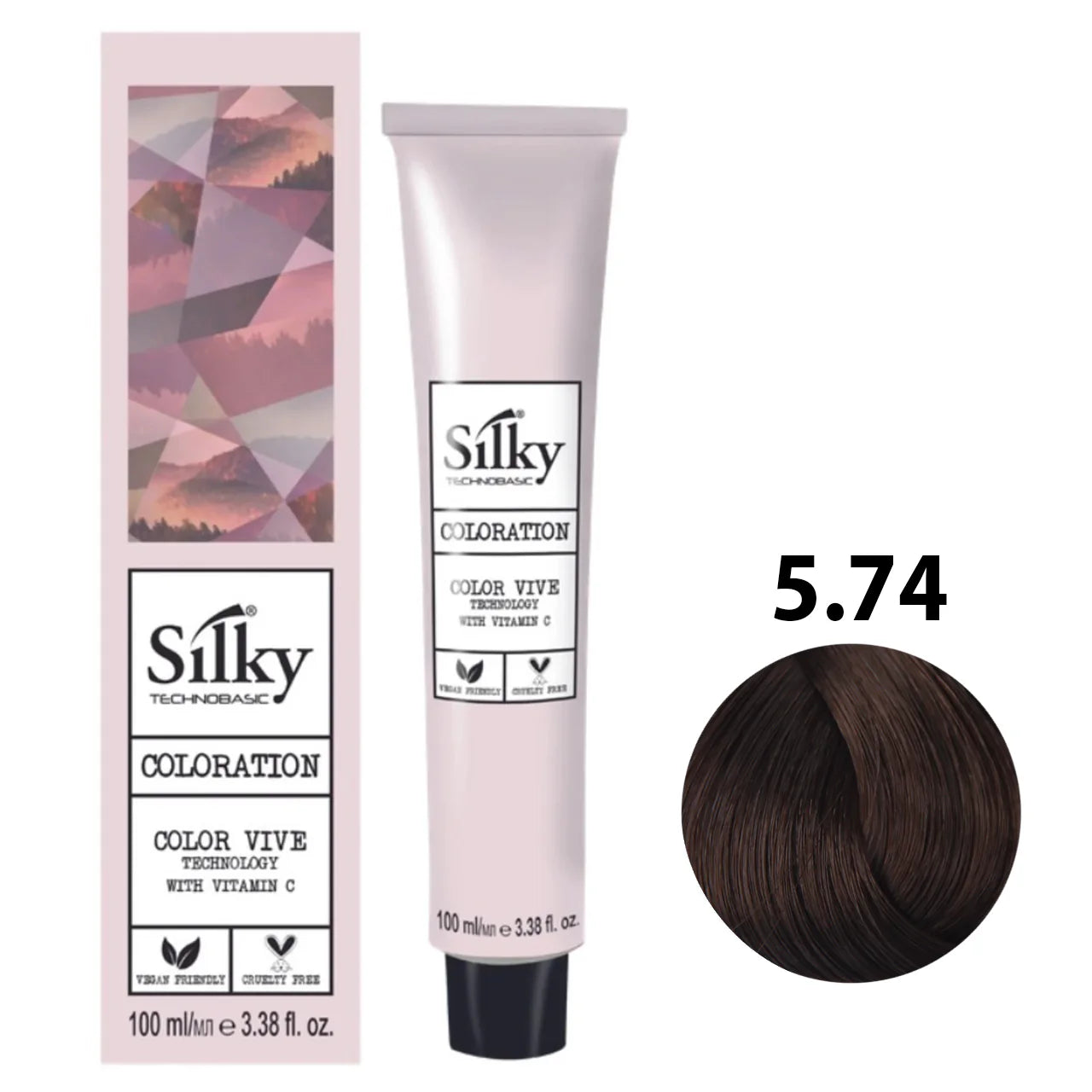 5.74 Color Silky castaño claro marron cobre