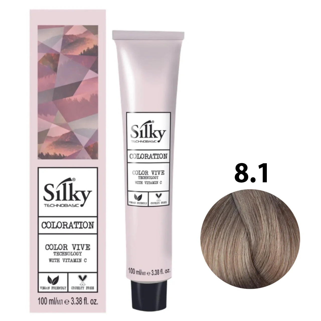 8.1 Color Silky Rubio claro ceniza