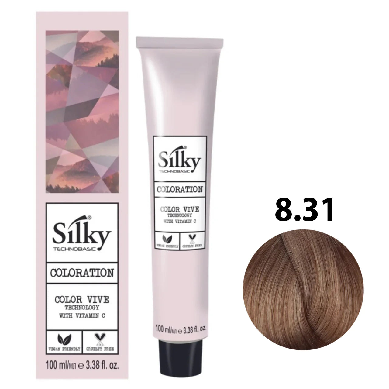 8.31 Color Silky Rubio claro dorado ceniza