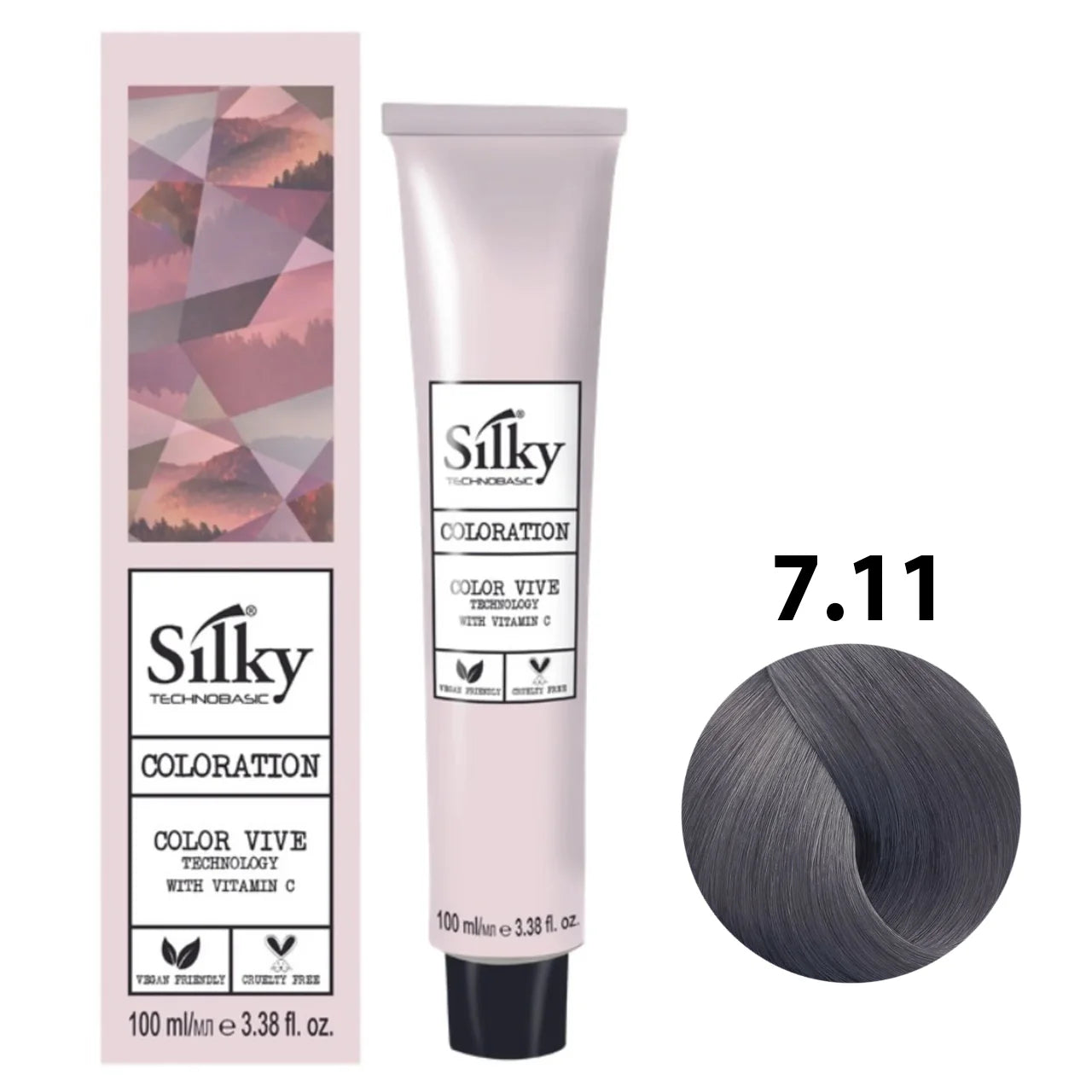 7.11 Color Silky Rubio ceniza intenso