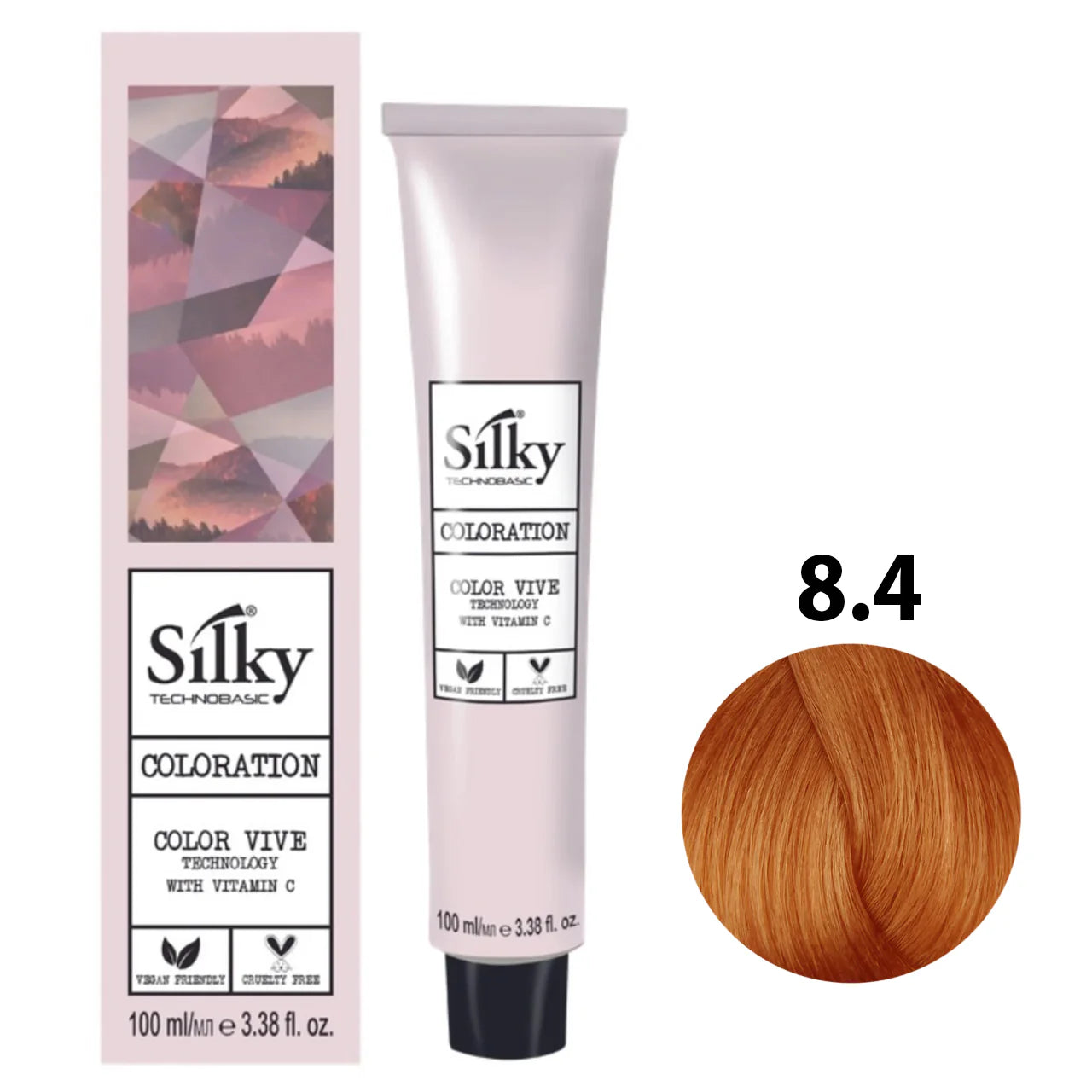 8.4 Color Silky Rubio Claro cobre