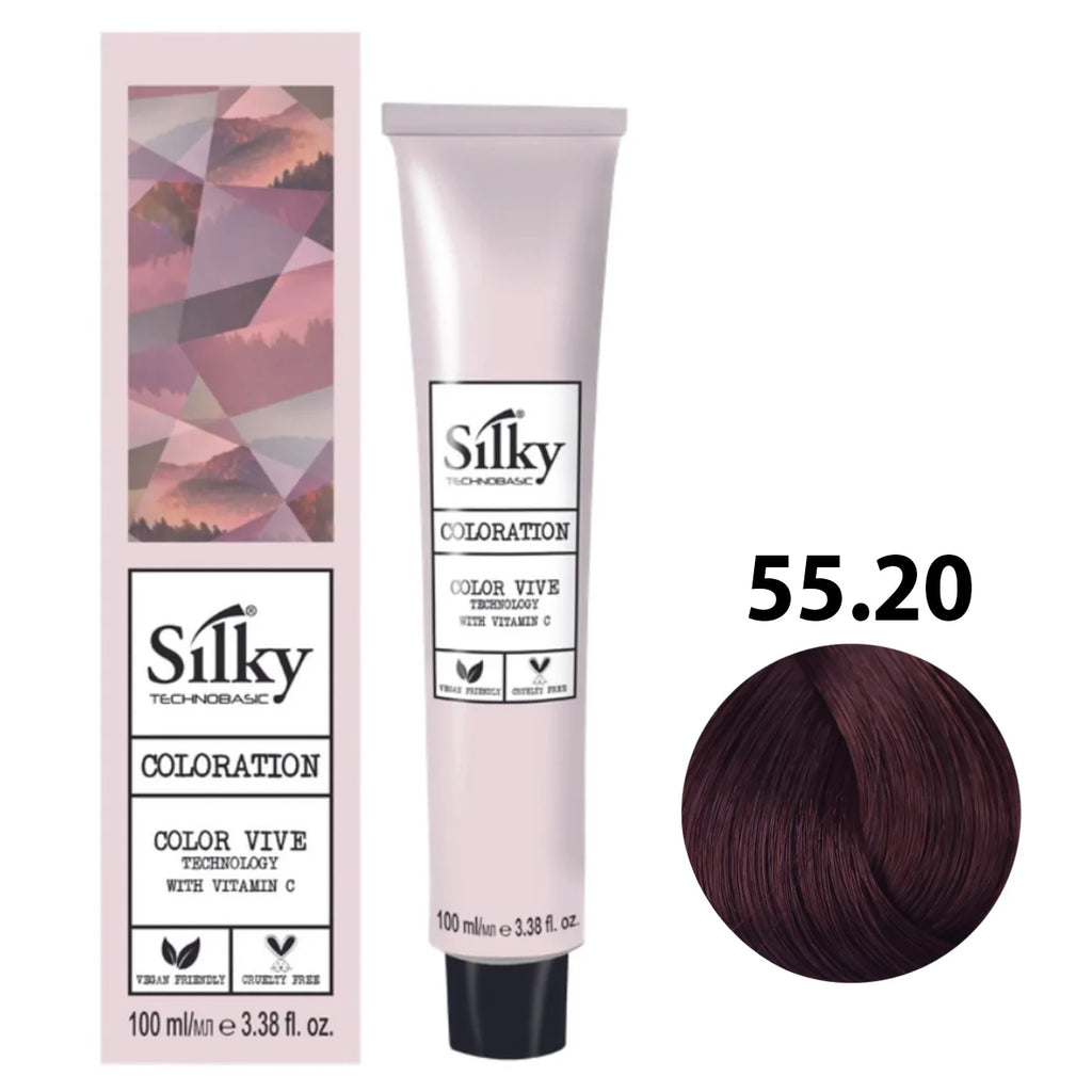 55.20 Color Silky Castaño claro violeta intenso